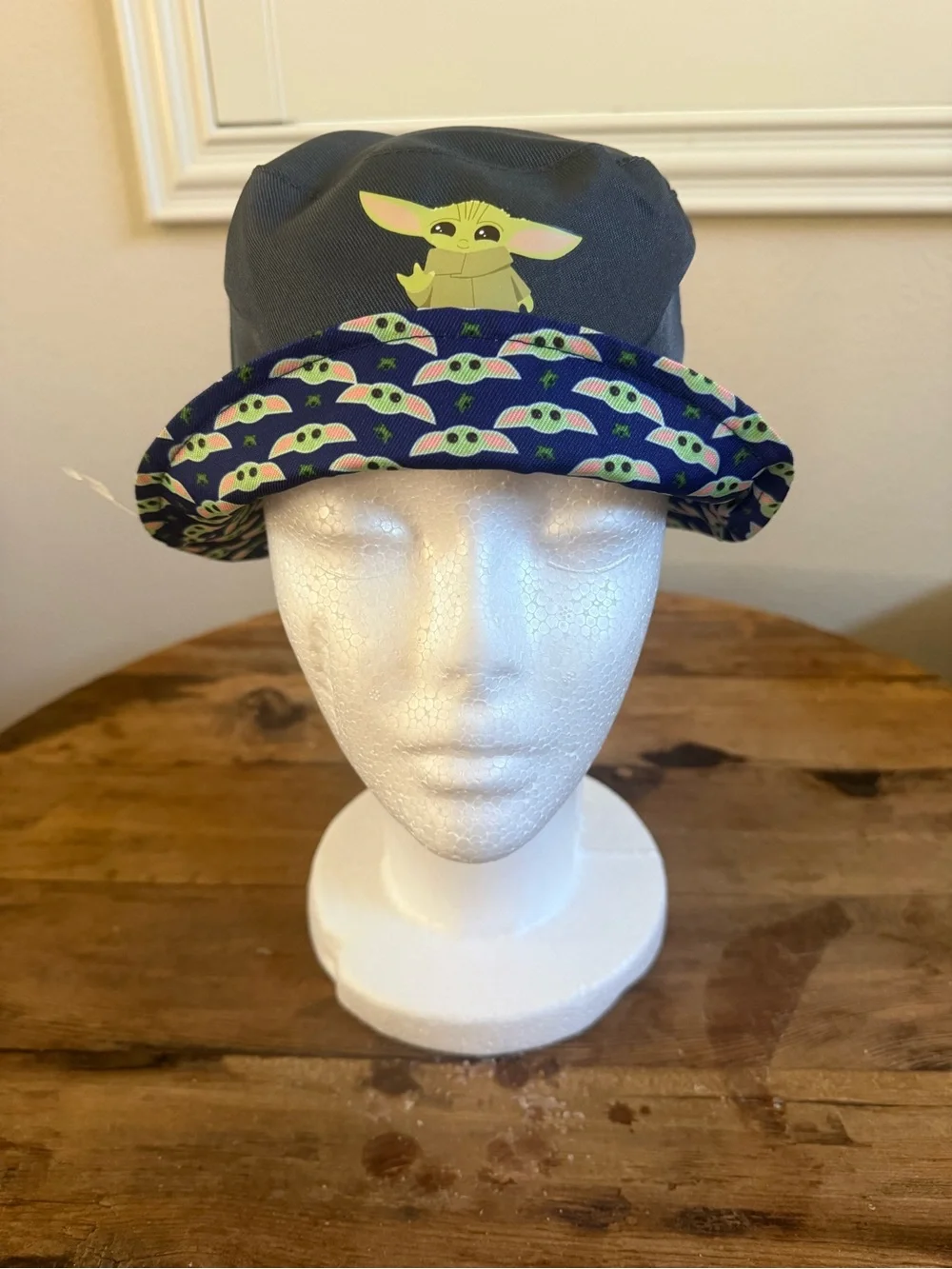 Star Wars Kids Bucket Hat in Grey with Baby Yoda Graphic
